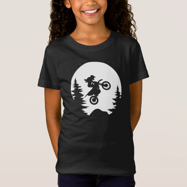 Girl Dirt Bike Rider T-Shirt (Front)