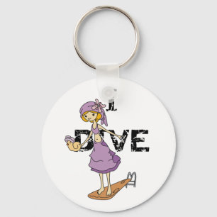 Girl Diver Key Ring