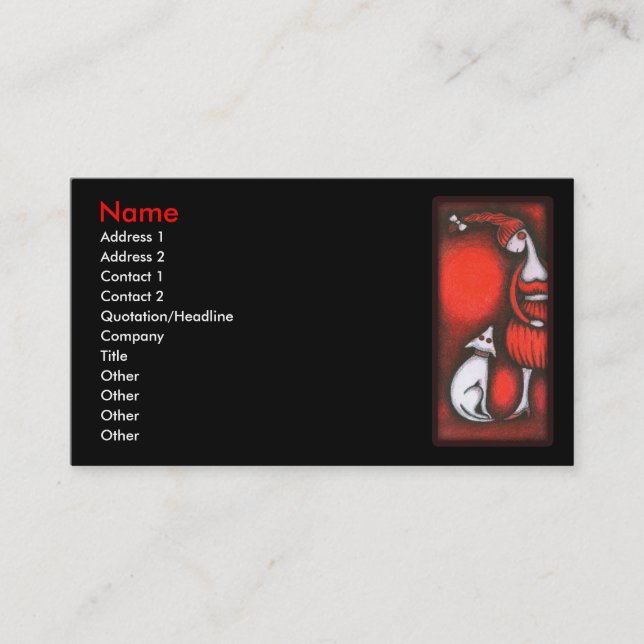 Girl & Dog Business Card (Front)