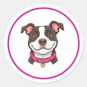 Girl Dog Pitbull Sticker