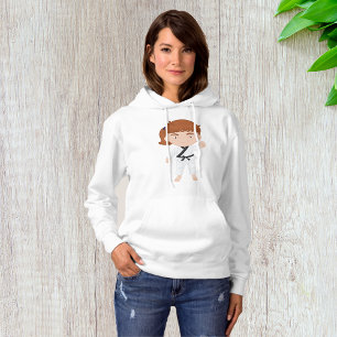 Girl Doing Karate Womens Hoodie