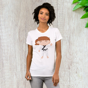 Girl Doing Karate Womens T-Shirt