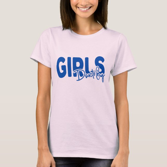 Girl Don't cry typograpy pale pink T-shirt (Front)