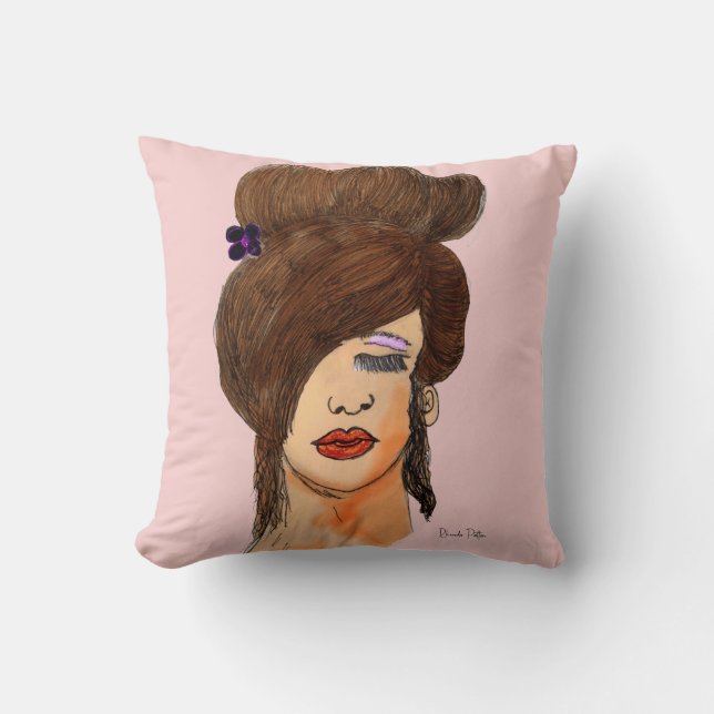 Girl drawing cushion (Front)