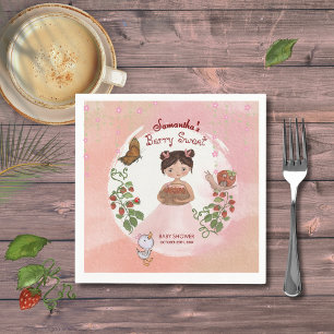 Girl & Duckling 'Berry Sweet' Party Paper Napkin