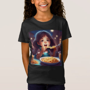 Girl eating spaghetti T-Shirt