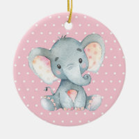 Girl Elephant Baby Shower Pink