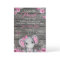 Girl Elephant Drive By Baby Shower Invitation pink