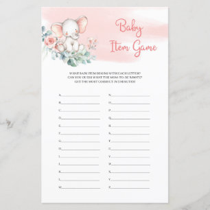 Girl Elephant Eucalyptus wreath Baby Item Game