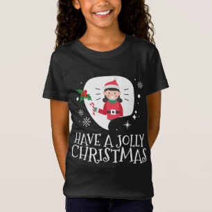 Girl Elf Christmas Cute T-Shirt