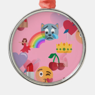 girl emoji metal tree decoration