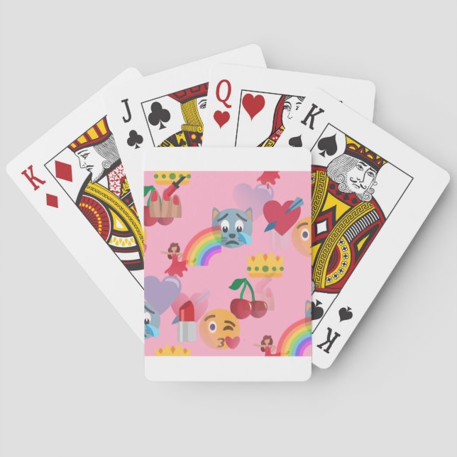 girl emoji playing cards (Back)