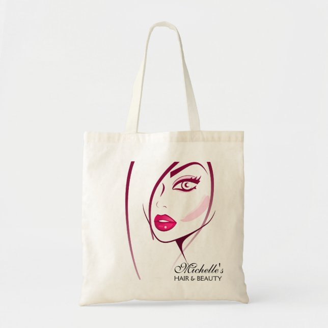 Girl Face Beautician Make-up artist Tote Bag (Front)