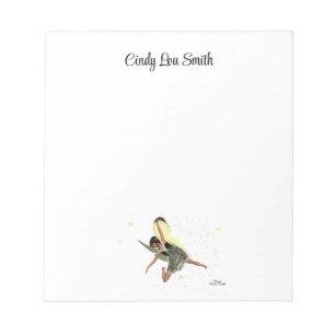 Girl Fairy With Yellow Wings Notepad