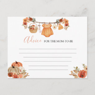 Girl Falling In Love Baby Shower Advice For Mummy Enclosure Card