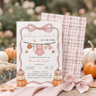 Girl Falling In Love Clothes Baby Shower Invitation