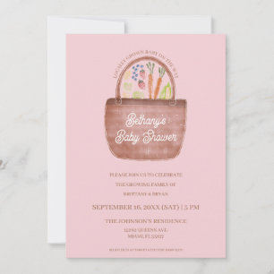 Girl Farmer's Market Baby Shower Invitation