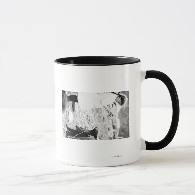 Girl Feeding Bear Cub in Seward Mug (Right)
