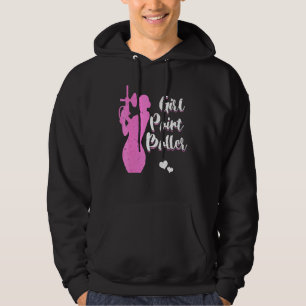 Girl Female Paintballer Player Paintball Shooting  Hoodie