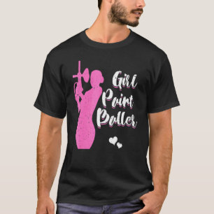 Girl Female Paintballer Player Paintball Shooting T-Shirt