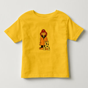 Girl Firefighter With Dalmation Tshirts and Gifts
