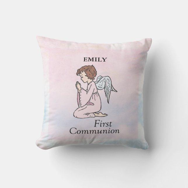 Girl, First Communion Angel Cushion (Front)