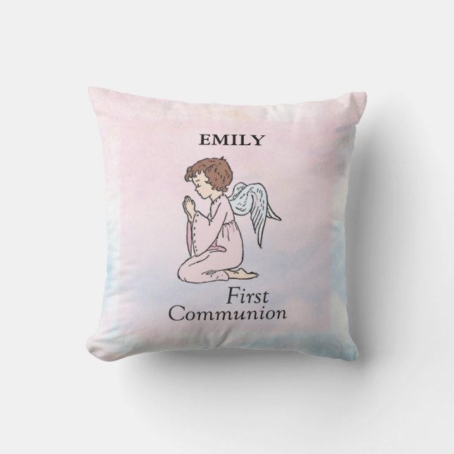 Girl, First Communion Angel Cushion (Front)