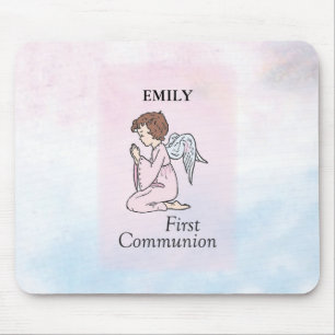Girl, First Communion Angel Mouse Pad
