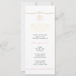 Girl First Communion Invitation