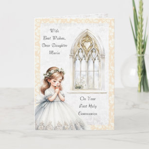 Girl First Communion Special Blessings Greeting Card