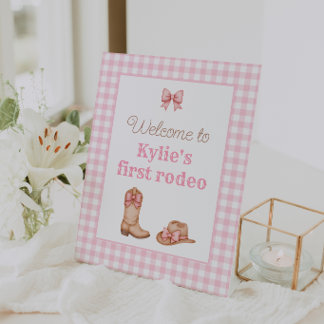 Girl First Rodeo Birthday Sign