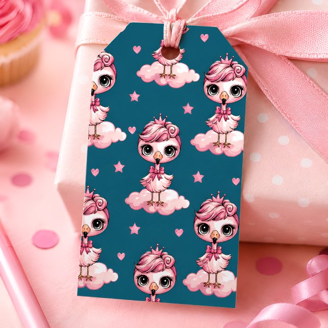 Girl Flamingo Theme Gift Tags (Creator Uploaded)