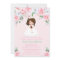Girl Floral First Communion Invitation