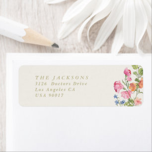 girl floral Return Address family