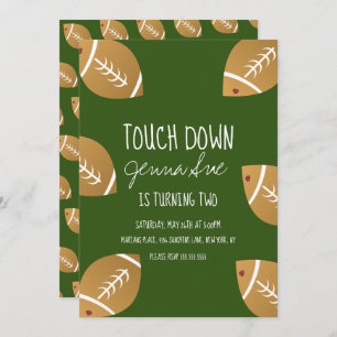 Girl Football Sports Birthday Party Invitation
