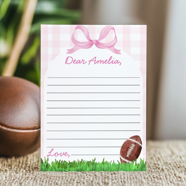 Girl Football Time Capsule Note Message Card (Creator Uploaded)