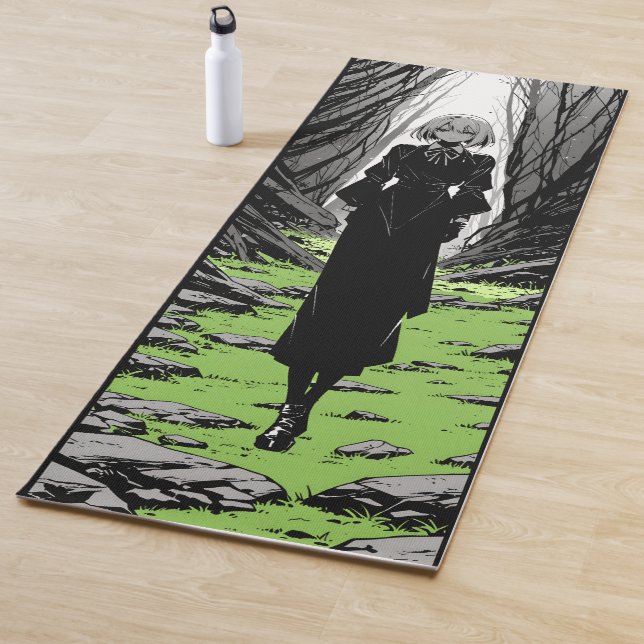 girl forest dark path manga hellsing fan art yoga mat (In Situ)