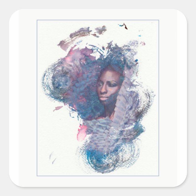 Girl from Africa Square Sticker (Front)