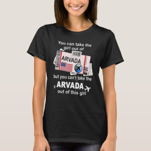 Girl From Arvada Boarding Pass Flight Ticket Arv T-Shirt