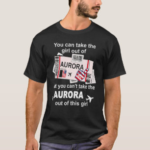 Girl From Aurora Boarding Pass   Flight Ticket Aur T-Shirt