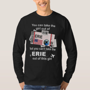 Girl from Erie Boarding Pass  Flight Ticket Erie T-Shirt