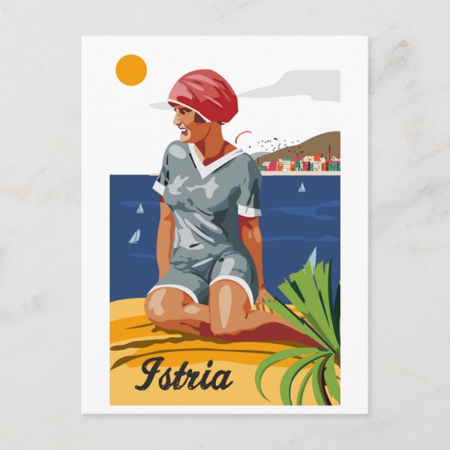 Girl from Istria Postcard (Front)