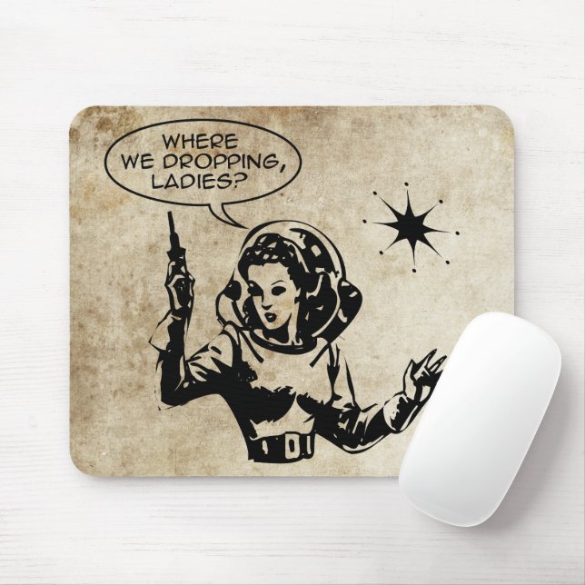 Girl Gamer Grunge Mouse Pad (With Mouse)