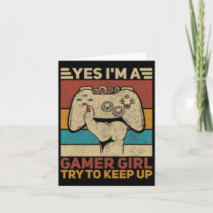 Girl Gaming Apparel Video Game Girls Outfit Girl G Card
