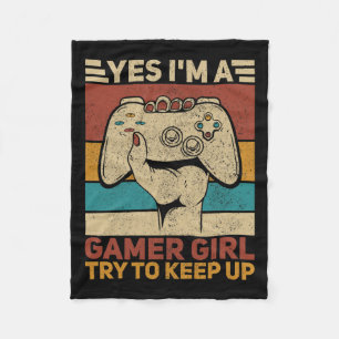 Girl Gaming Apparel Video Game Girls Outfit Girl G Fleece Blanket
