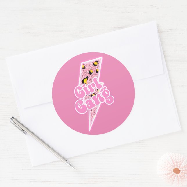Girl Gang Classic Round Sticker (Envelope)