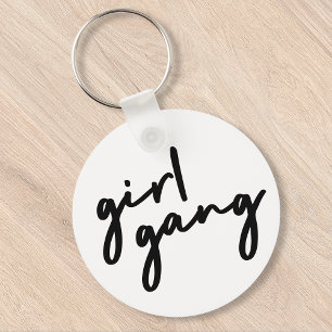 Girl Gang Cute Girl Power Modern Feminism Key Ring