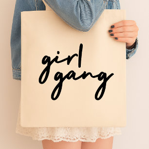 Girl Gang Cute Girl Power Modern Feminism Tote Bag