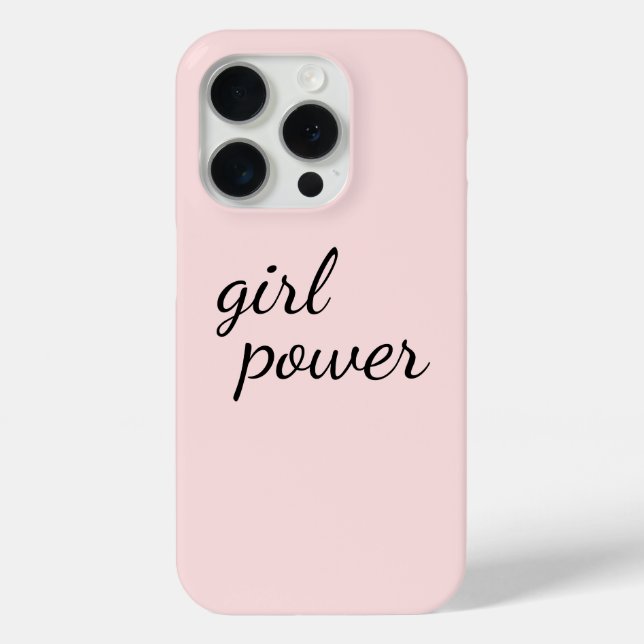 Girl Gang Girl Power Modern Feminism Blush Pink Case-Mate iPhone Case (Back)