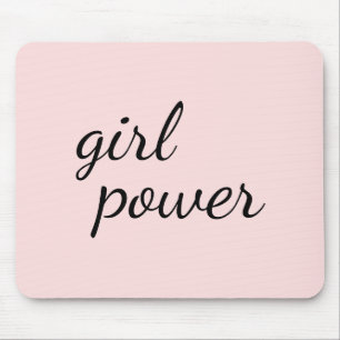 Girl Gang Girl Power Modern Feminism Blush Pink Mouse Pad